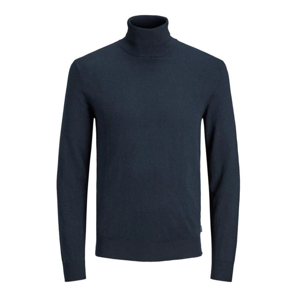 Jack Jones Blue Cotton Men's Turtleneck